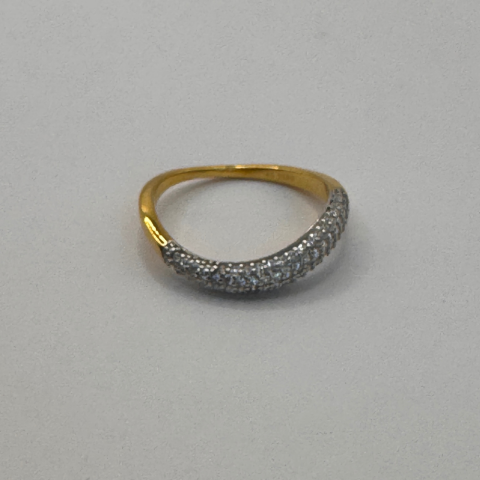 Anillo Aura  Oro Laminado 18k  Con Zicones