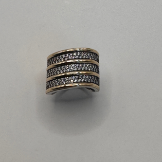 Anillo Royal Line Oro Plata - 7