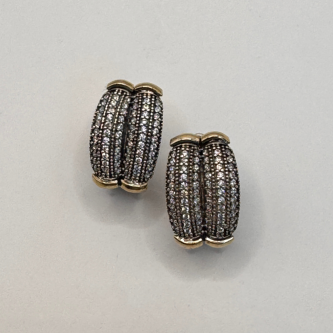 Aretes Wave Glam Oro Plata