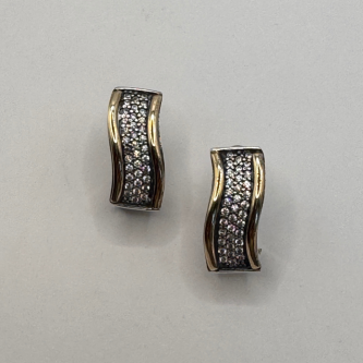 Aretes Wave Luxe Oro Plata