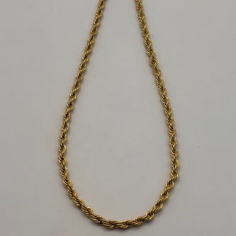 Cadena Trenza Dorada Oro Laminado 18k
